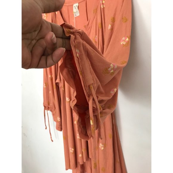 Free People/ We The Free Winter Sun Tunic Floral Print Cinnamon Combo XS NWT - Picture 8 of 14